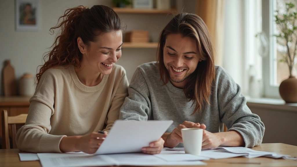 Семья обсуждает финансовое планирование вместе